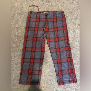Roller Rabbit Red and Blue Plaid Pajama Bottoms